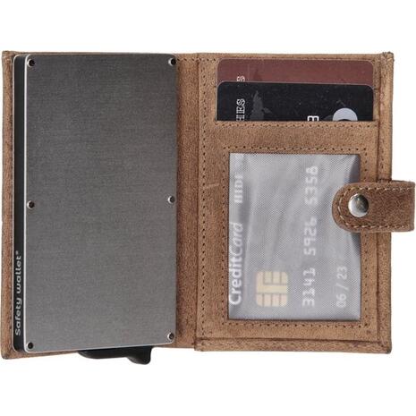 Πορτοφόλι Safety wallet hide & stitches Brown (20208-006)